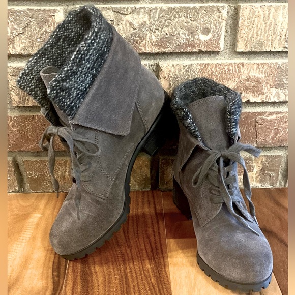 Lucky Brand Suede Lace-up Booties size 8 - Picture 1 of 11